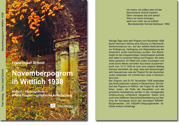 Buchautor Franz-Josef Schmit - Novemberprogom 1938